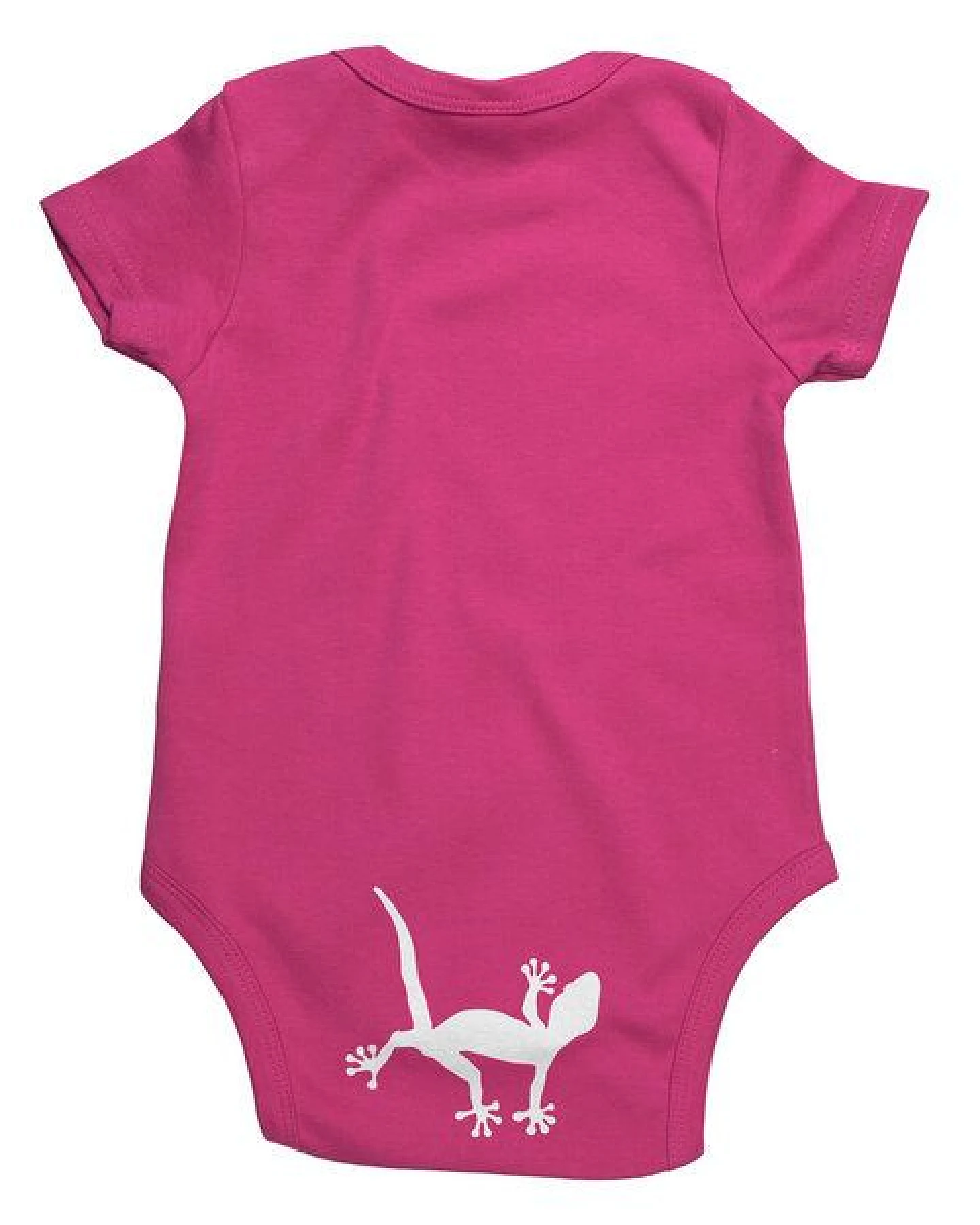 HANDGEDRUCKT "2 Geckos" Baby Body – Ansicht 2