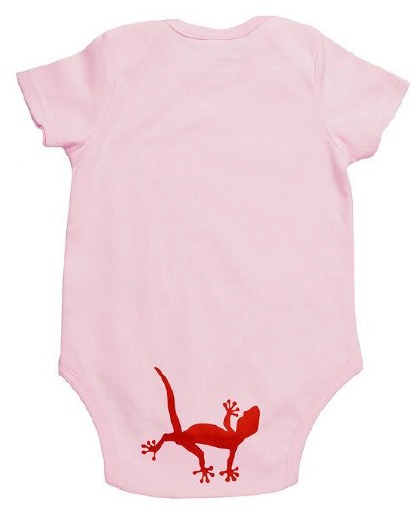 HANDGEDRUCKT "2 Geckos" Baby Body – Ansicht 2