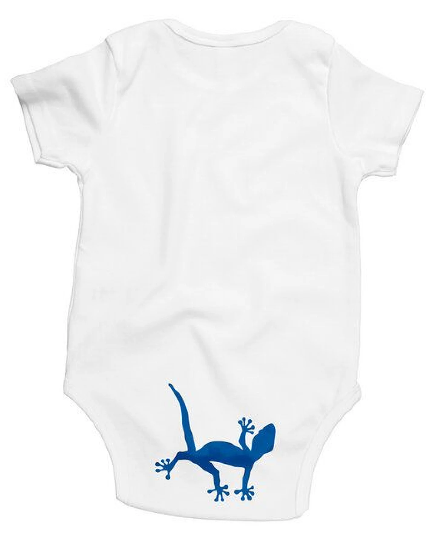 HANDGEDRUCKT "2 Geckos" Baby Body – Ansicht 2