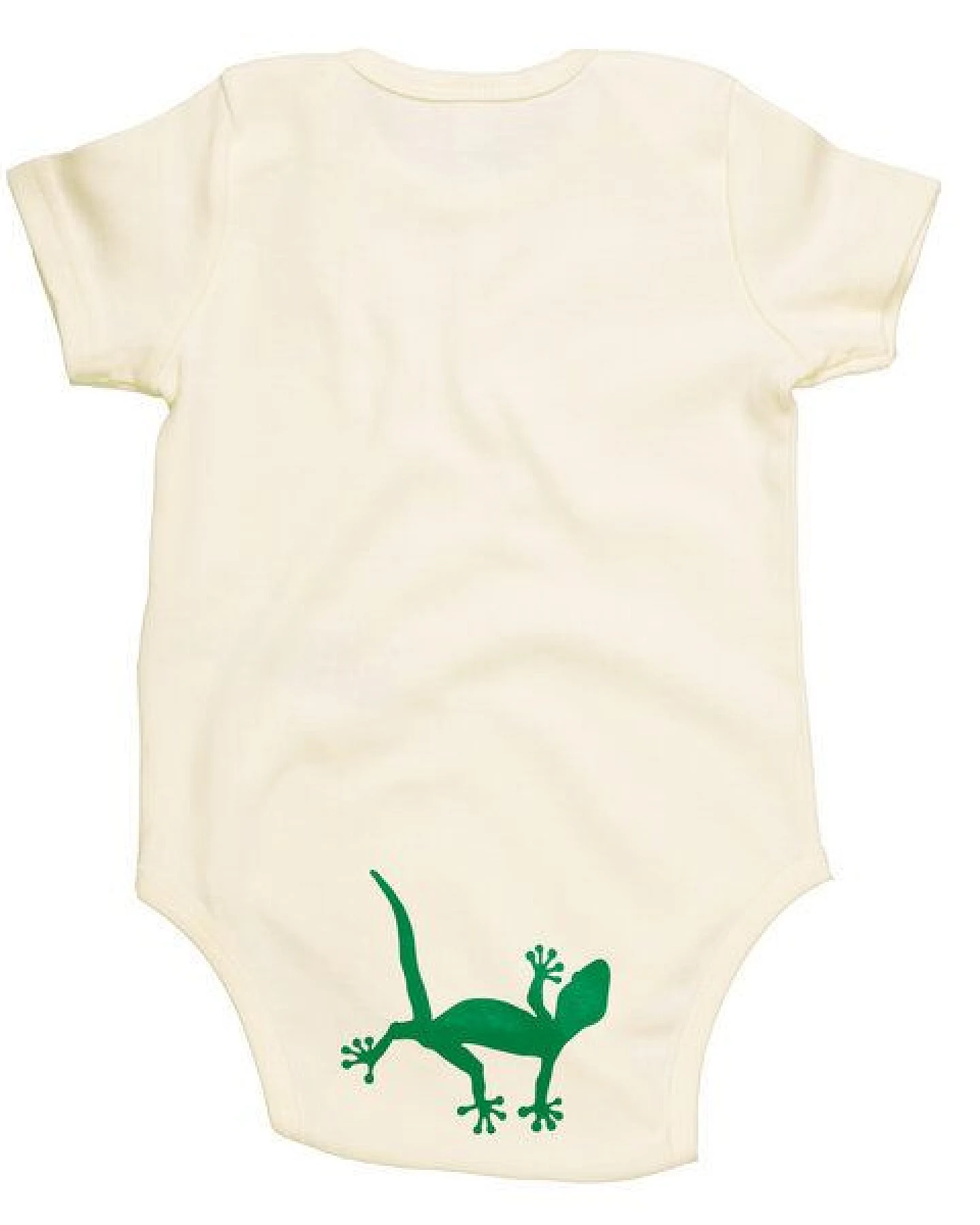 HANDGEDRUCKT "2 Geckos" Baby Body – Ansicht 2