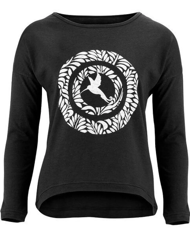 NATIVE SOULS Longsleeve Oversize Damen - Circle Kolibri - black