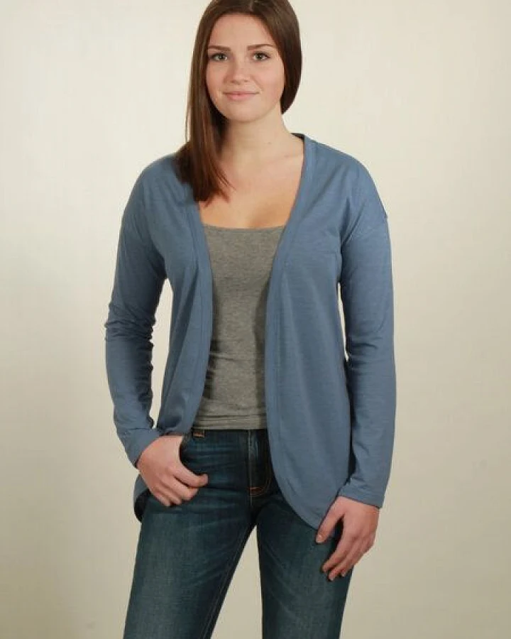 NATIVE SOULS Slub Cardigan Damen - smoke blue
