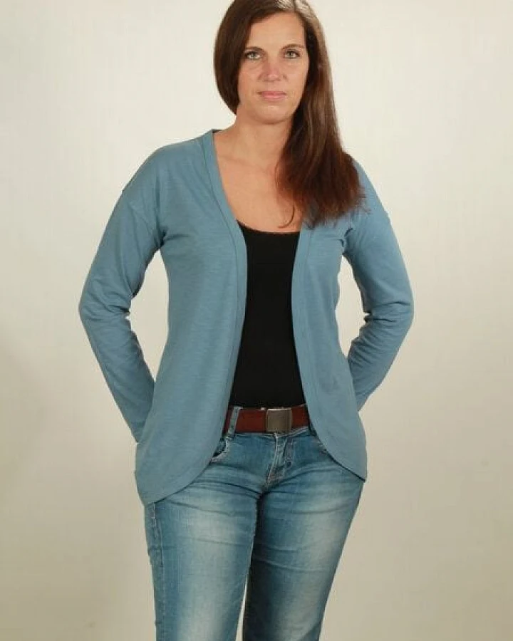 NATIVE SOULS Slub Cardigan Damen - light blue