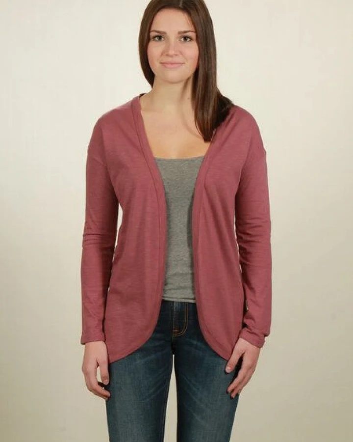 NATIVE SOULS Slub Cardigan Damen - berry
