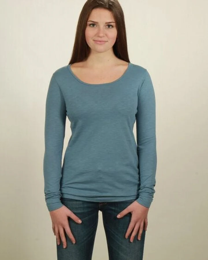 NATIVE SOULS Longsleeve Basic Damen - light blue
