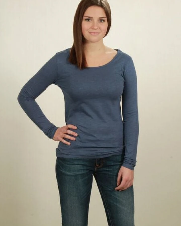 NATIVE SOULS Longsleeve Basic Damen - dark blue