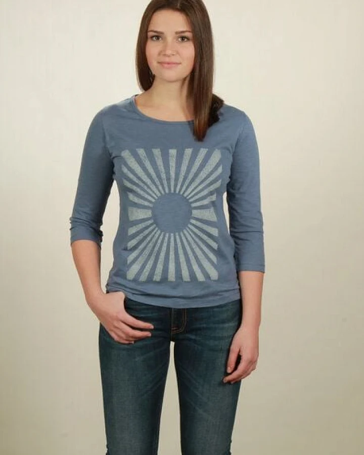 NATIVE SOULS Longsleeve 3/4-Arm Damen - Sun - smoke blue