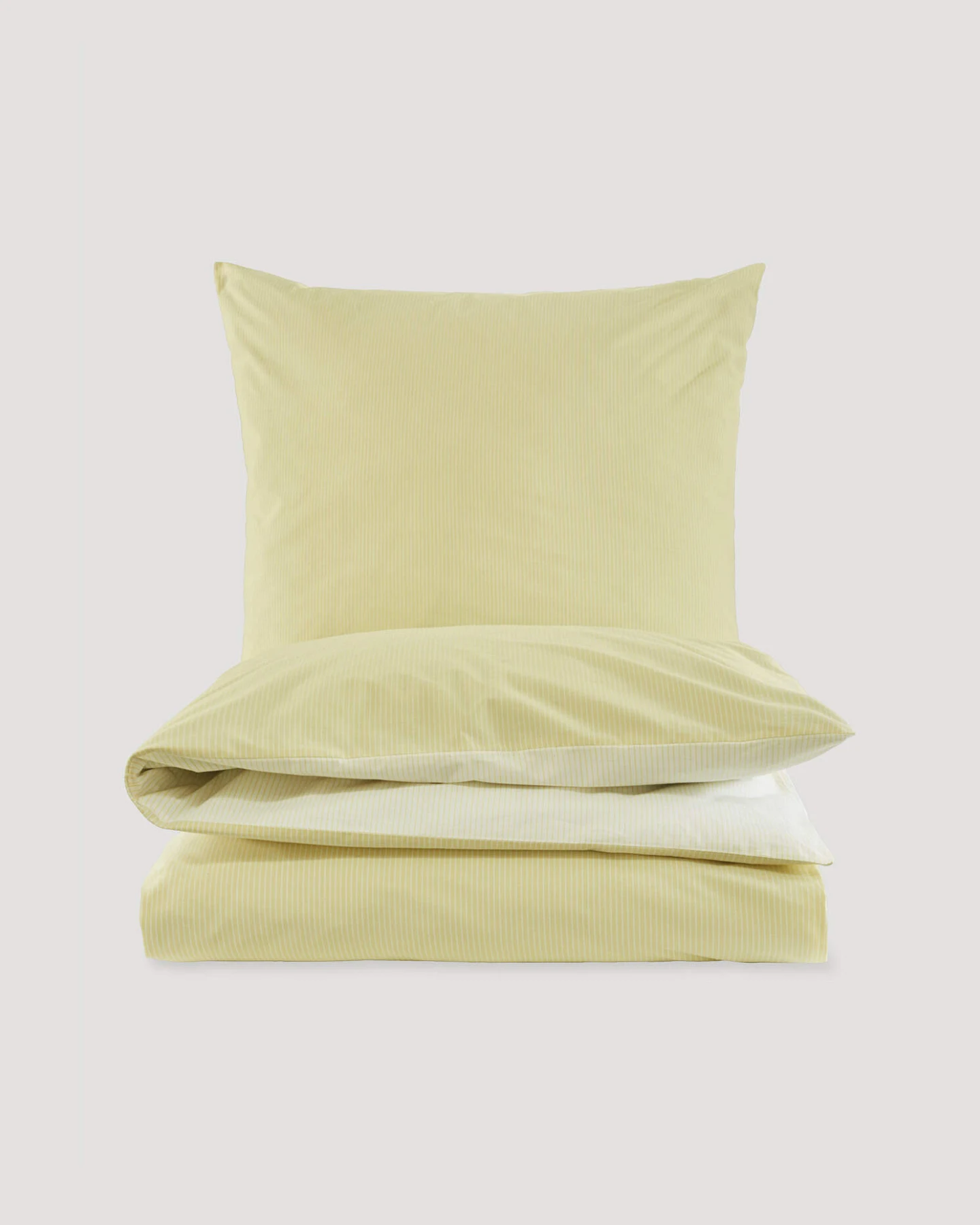 hessnatur Perkal Wende-Bettwäsche-Set PIET aus Bio-Baumwolle - gelb - Größe 240x220 / 2x80x80 cm – Ansicht 3