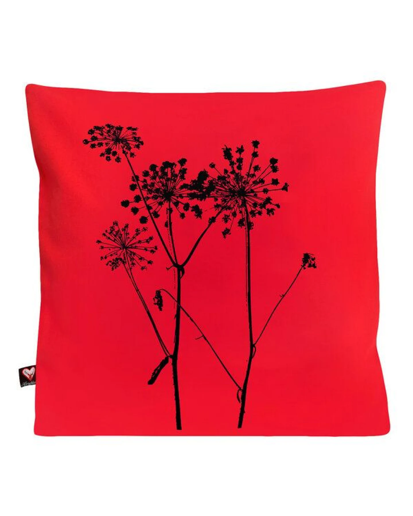 Hirschkind Bio-Kissenbezug 'Schierling' rot 40x40cm – Ansicht 3
