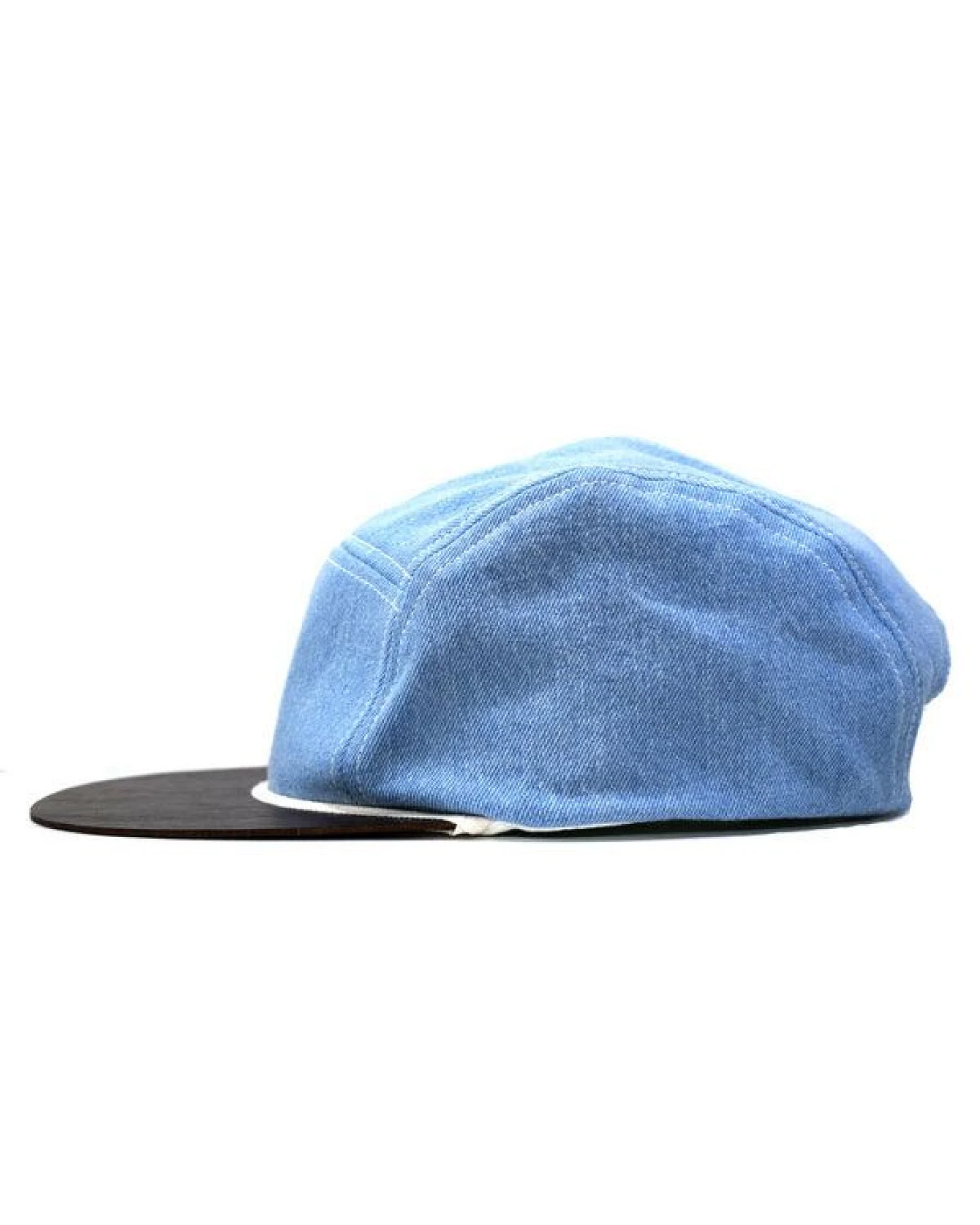 Lou-i Jeans-Cap mit edlem Holzschild - Made in Germany - Denim Snapback – Ansicht 3