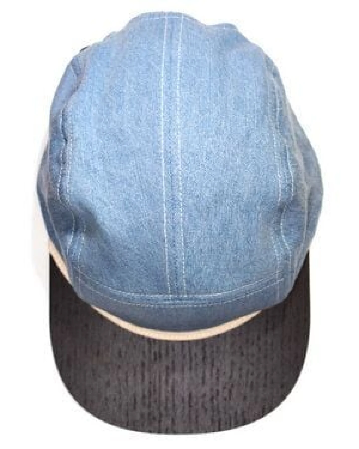 Lou-i Jeans-Cap mit edlem Holzschild - Made in Germany - Denim Snapback – Ansicht 4