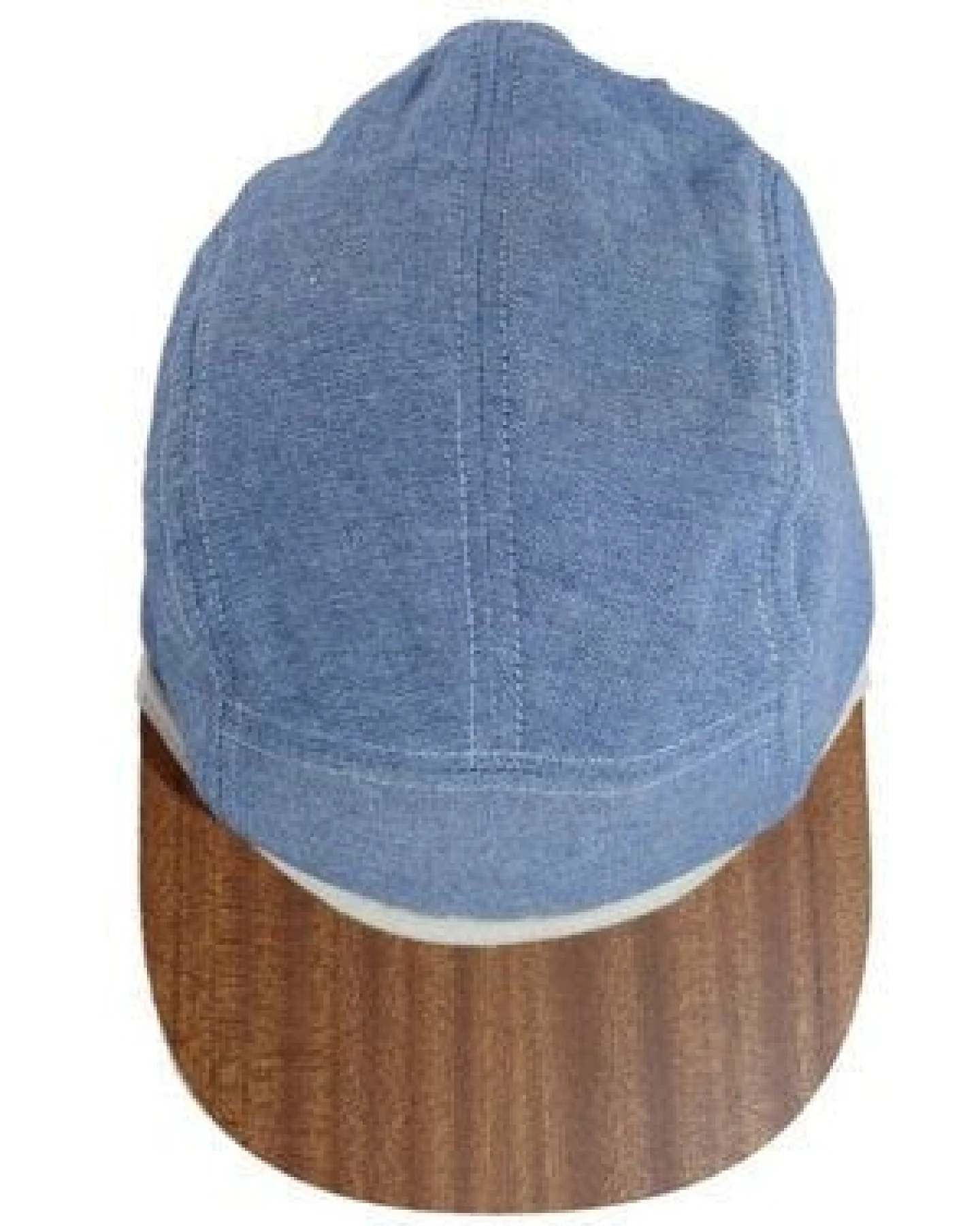 Lou-i Jeans-Cap mit edlem Holzschild - Made in Germany - Denim Snapback – Ansicht 3