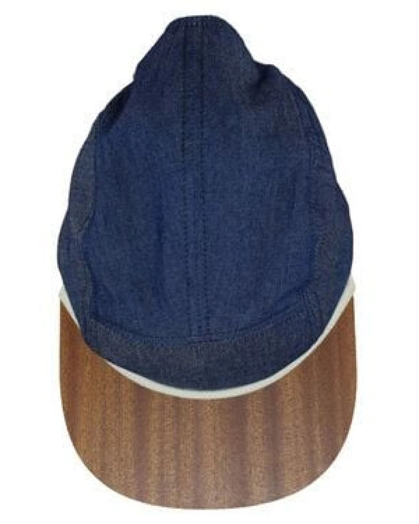 Lou-i Jeans-Cap mit edlem Holzschild - Made in Germany - Denim Snapback – Ansicht 3