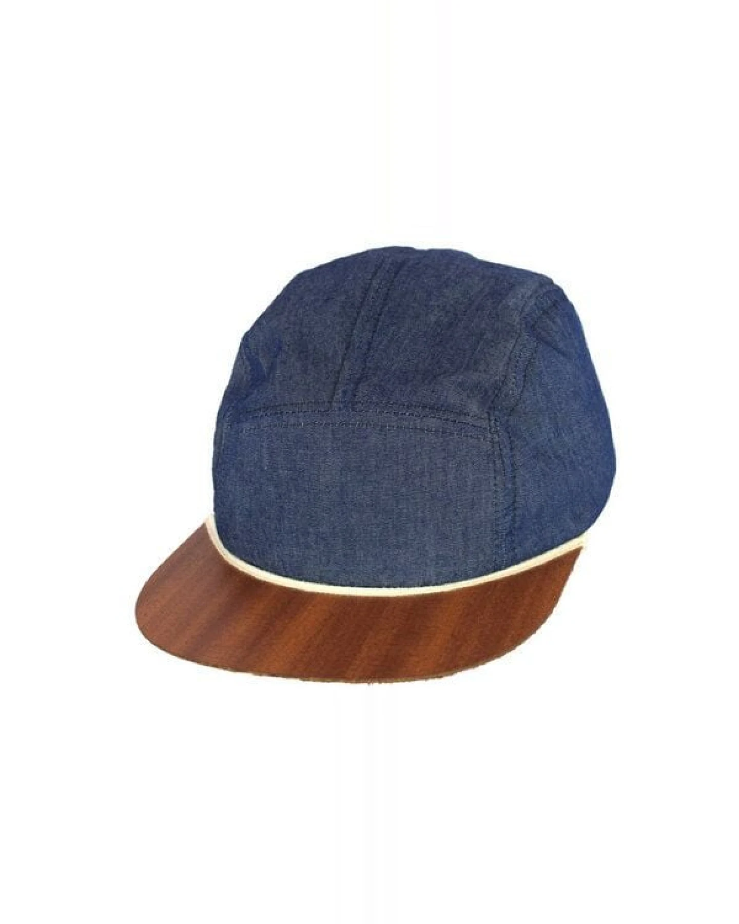 Lou-i Jeans-Cap mit edlem Holzschild - Made in Germany - Denim Snapback – Ansicht 4