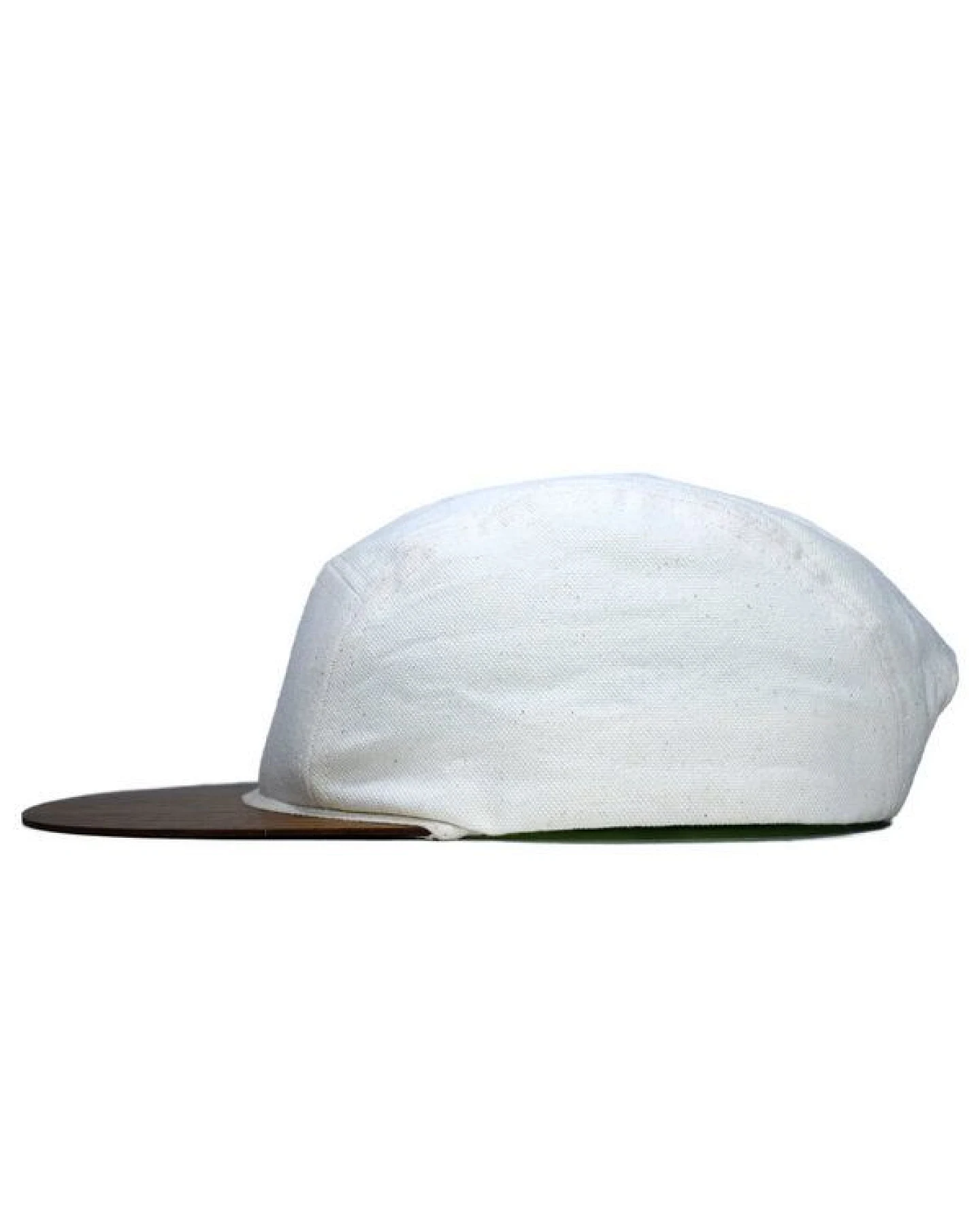 Lou-i Canvas Cap weiß mit edlem Holzschirm - Made in Germany - Sehr bequem – Ansicht 2