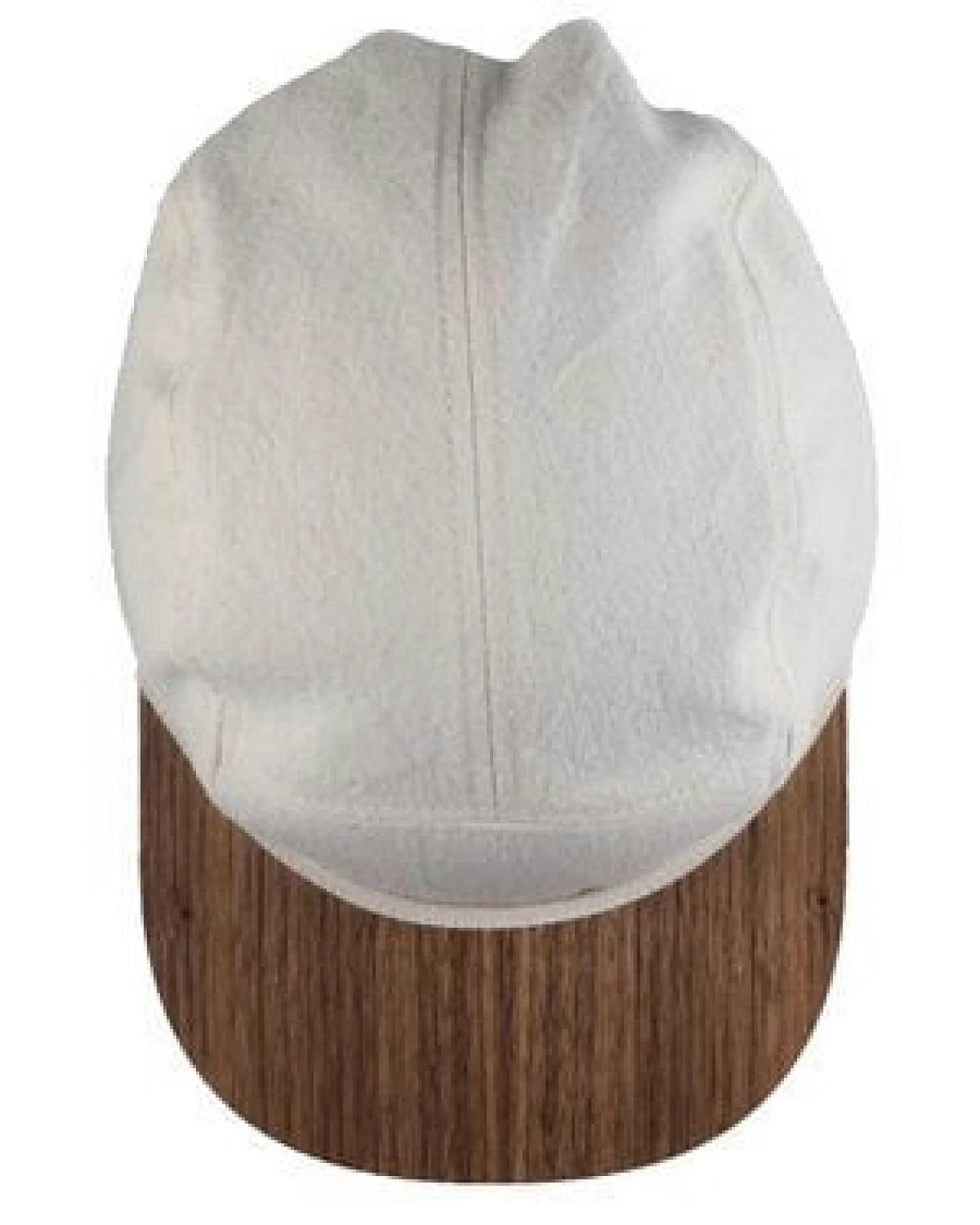 Lou-i Canvas Cap weiß mit edlem Holzschirm - Made in Germany - Sehr bequem – Ansicht 3