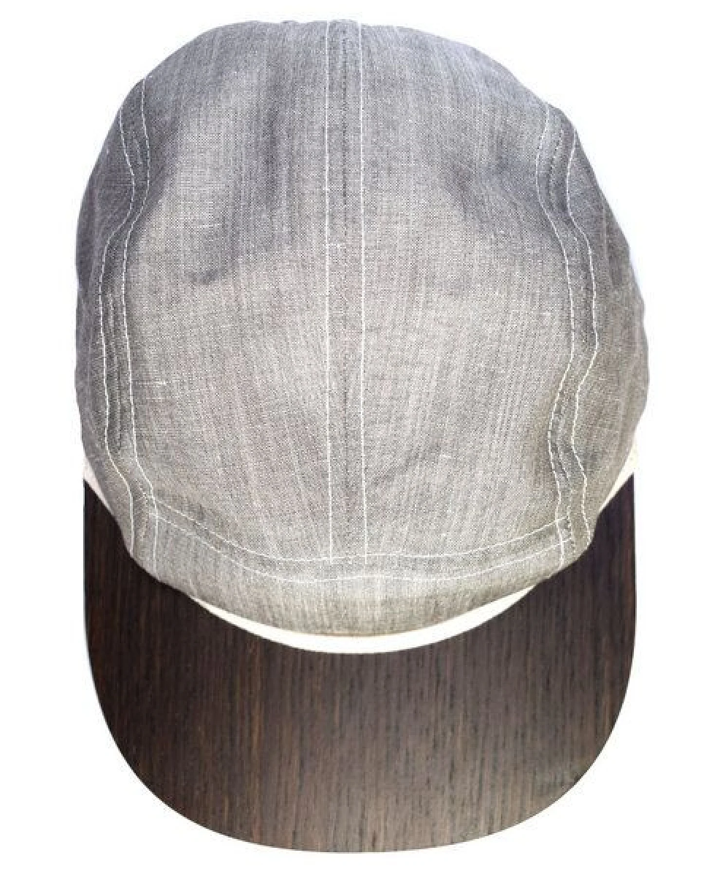 Lou-i Cap grau mit edlem Holzschild - Made in Germany - Sehr leicht & bequem – Ansicht 3