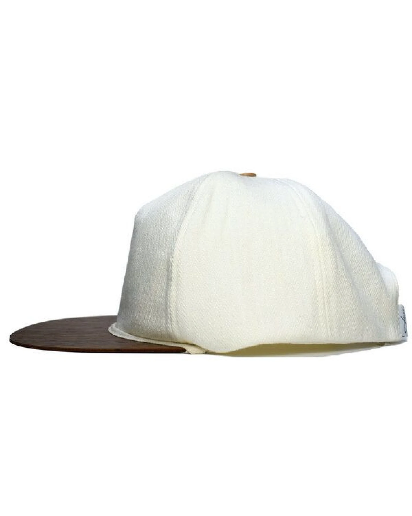 Lou-i Baseball Cap weiß mit edlem Holzschirm -Cap & Stoff Made in Germany – Ansicht 2