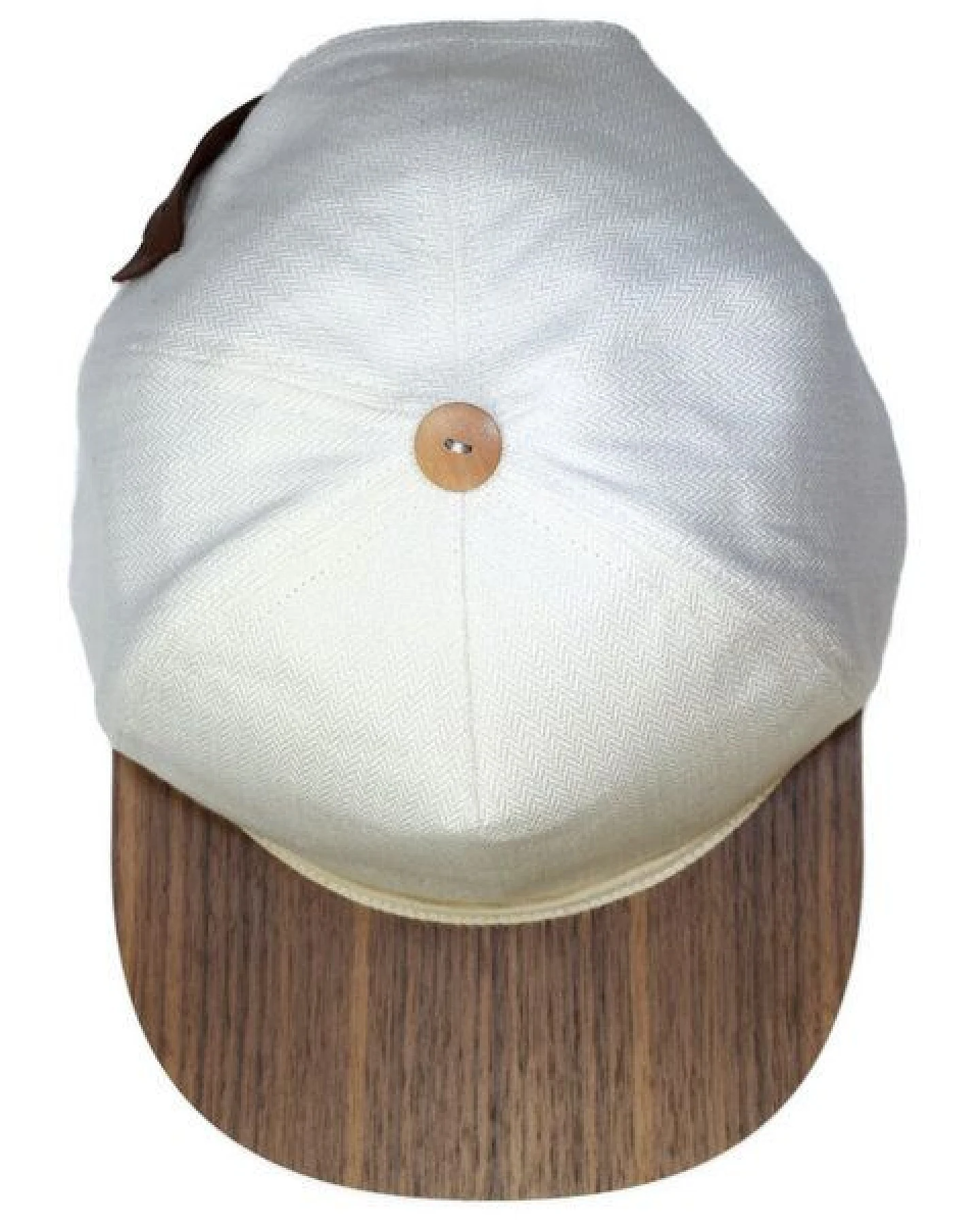 Lou-i Baseball Cap weiß mit edlem Holzschirm -Cap & Stoff Made in Germany – Ansicht 3