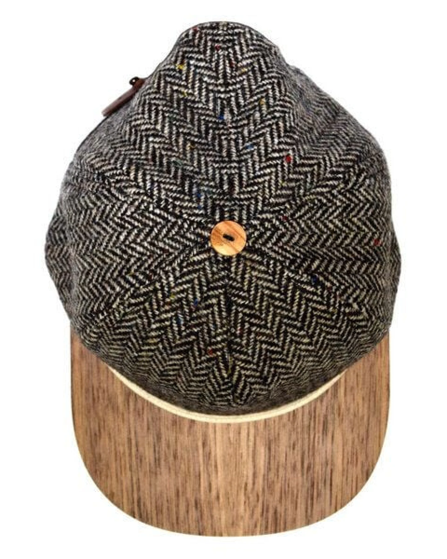 Lou-i Tweed Cap mit edlem Holzschild Made in Germany - Sehr bequeme Wintercap – Ansicht 4