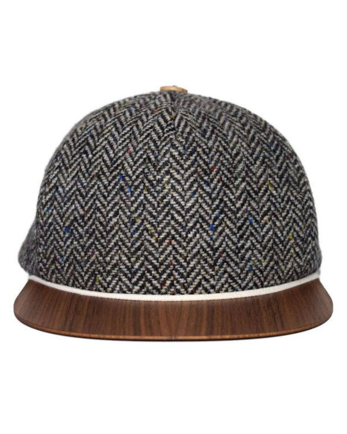 Lou-i Tweed Cap mit edlem Holzschild Made in Germany - Sehr bequeme Wintercap – Ansicht 3