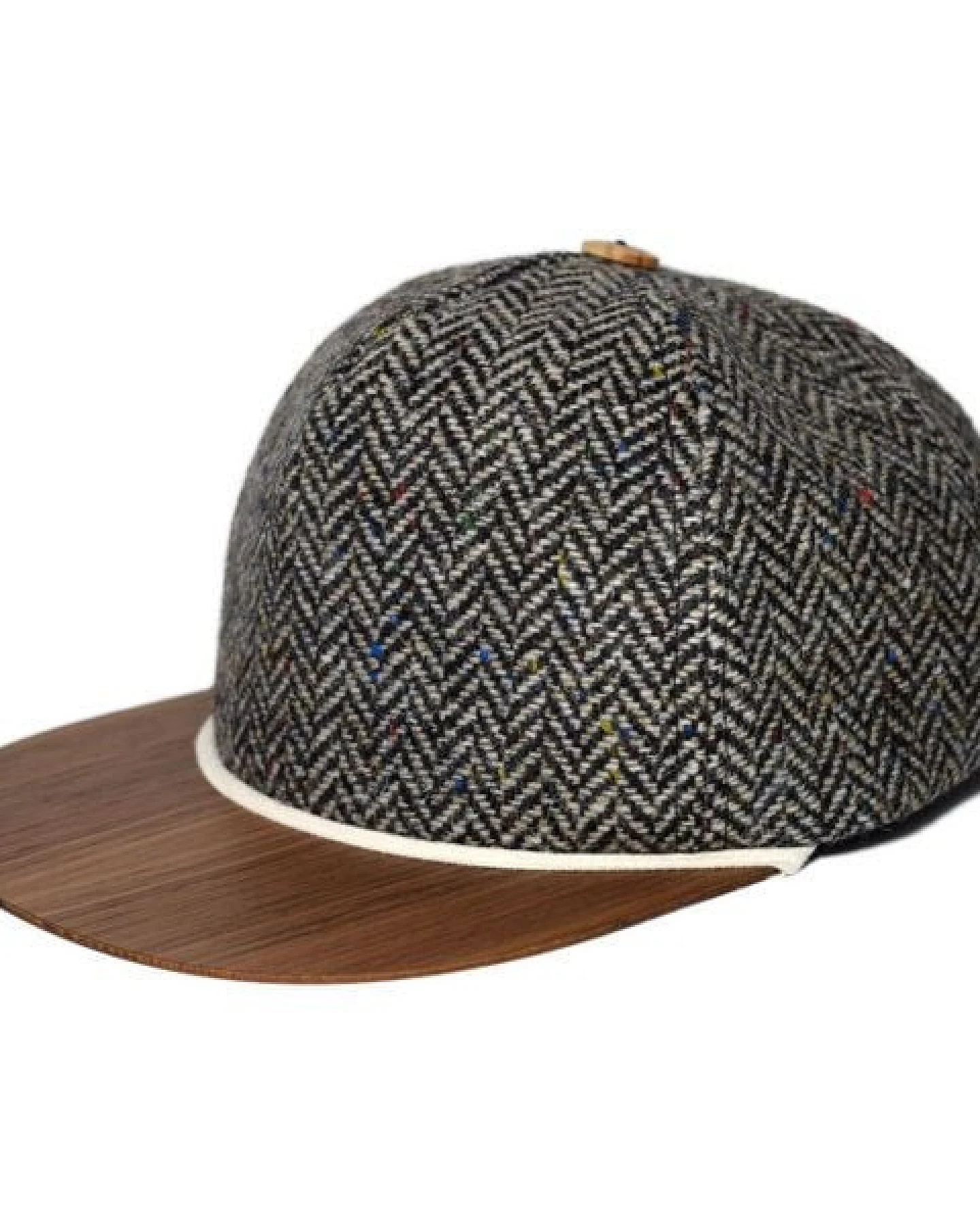 Lou-i Tweed Cap mit edlem Holzschild Made in Germany - Sehr bequeme Wintercap – Ansicht 2