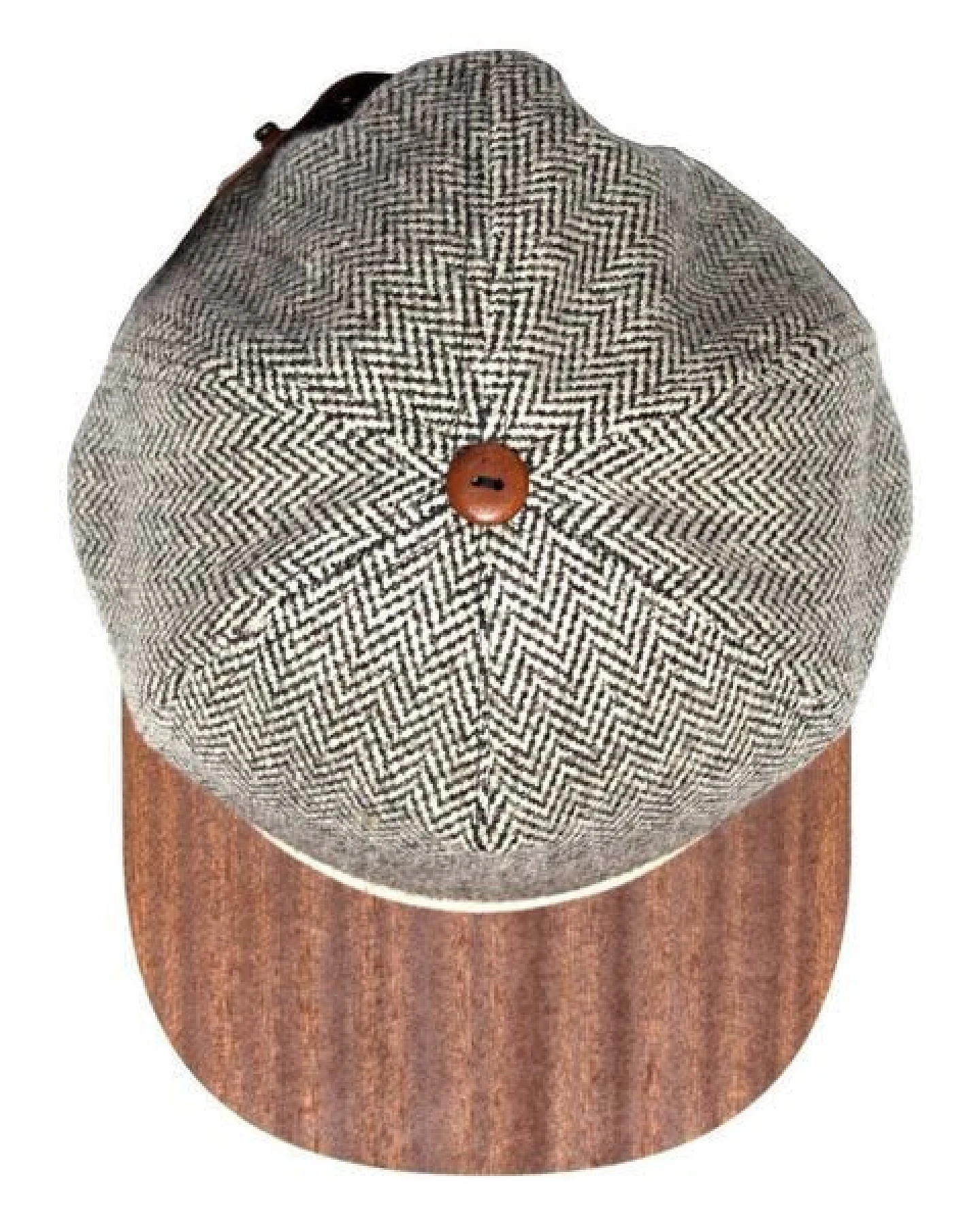 Lou-i Tweed Cap mit edlem Holzschild Made in Germany - Sehr bequeme Wintercap – Ansicht 4