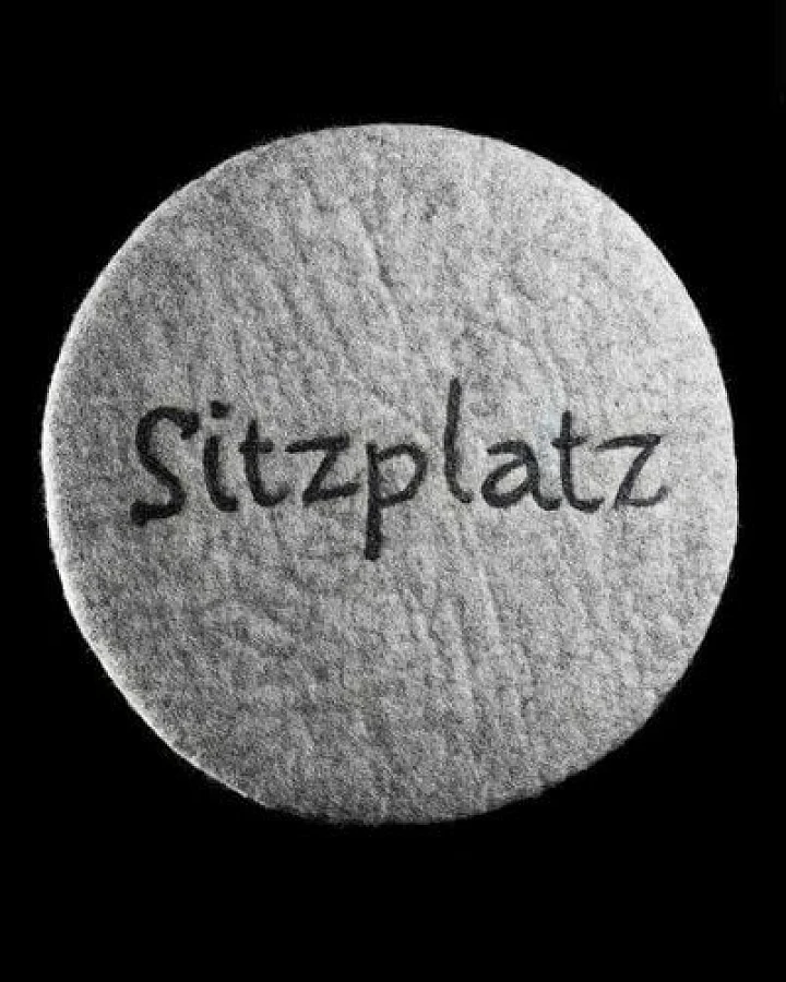 Frida Feeling Filzkissen rund Ø 35 cm "Sitzplatz"