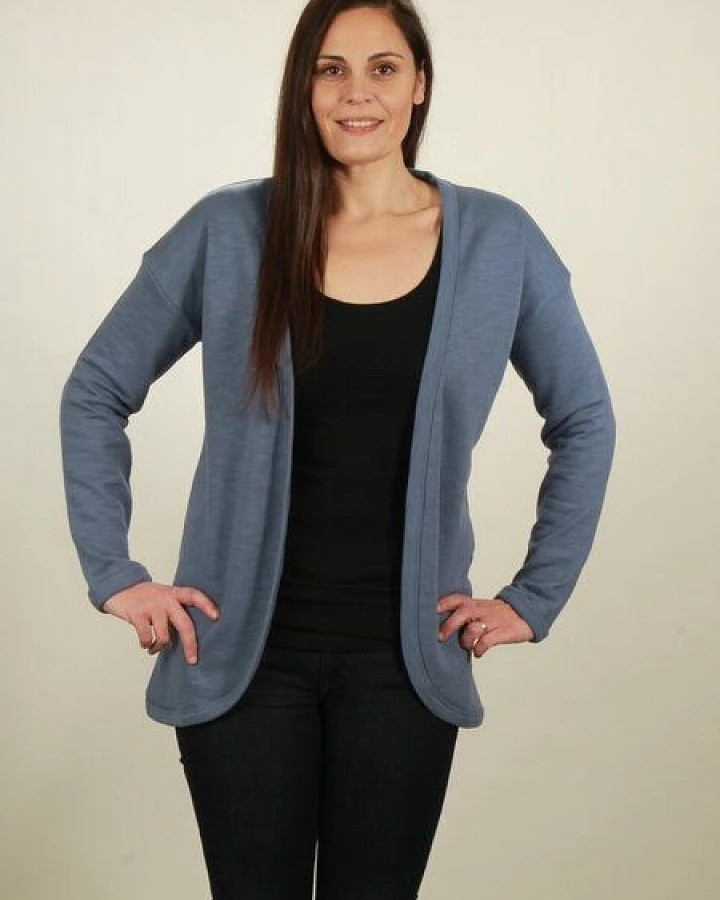NATIVE SOULS Jersey Cardigan Damen - smoke blue