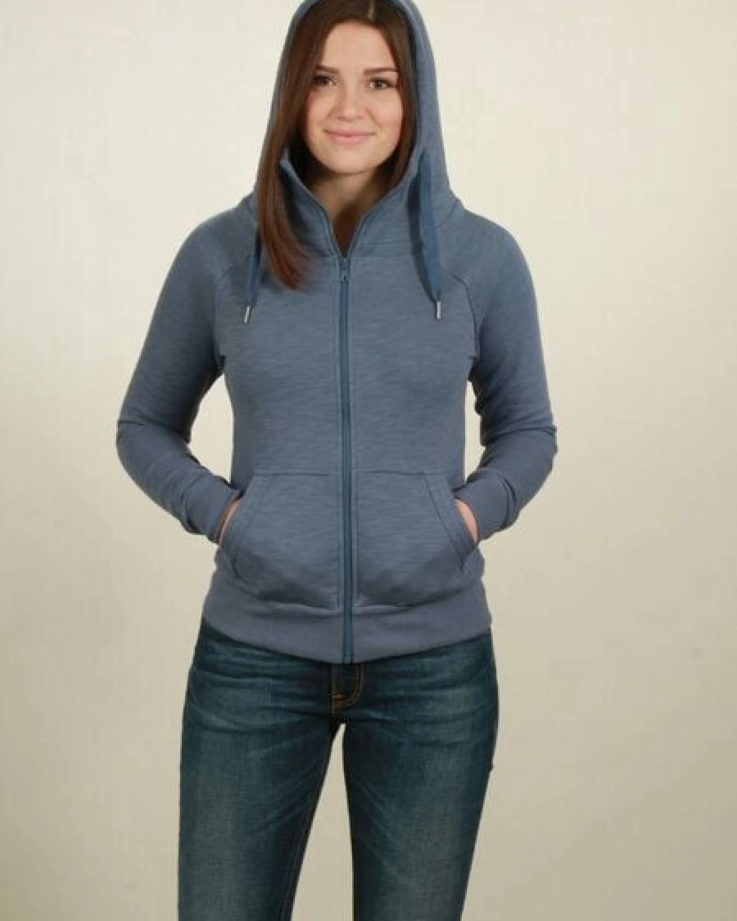NATIVE SOULS Zip-Hoodie Damen - smoke blue – Ansicht 2