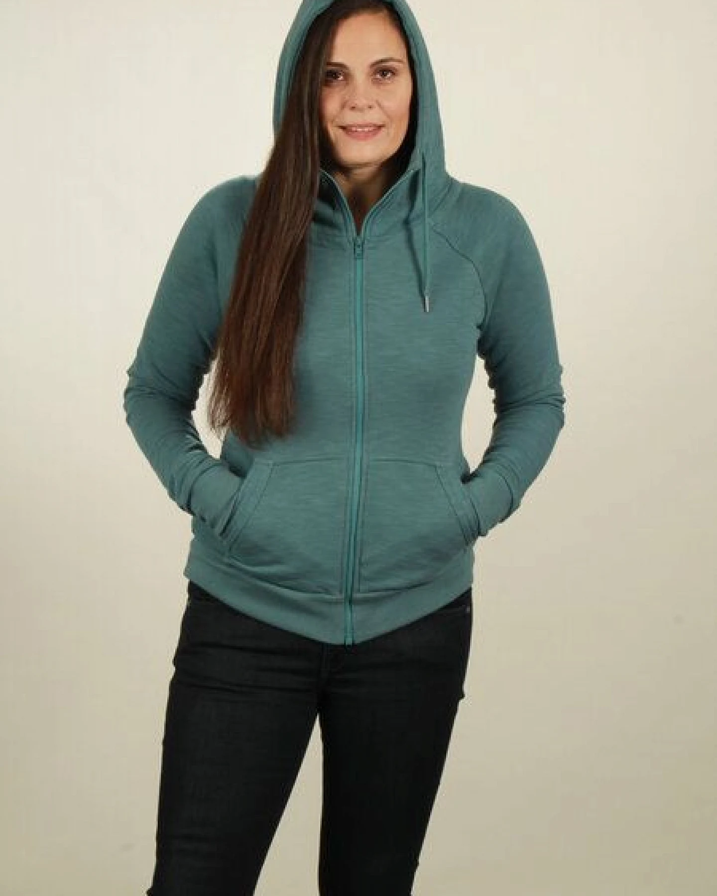 NATIVE SOULS Zip-Hoodie Damen - light turquoise – Ansicht 2