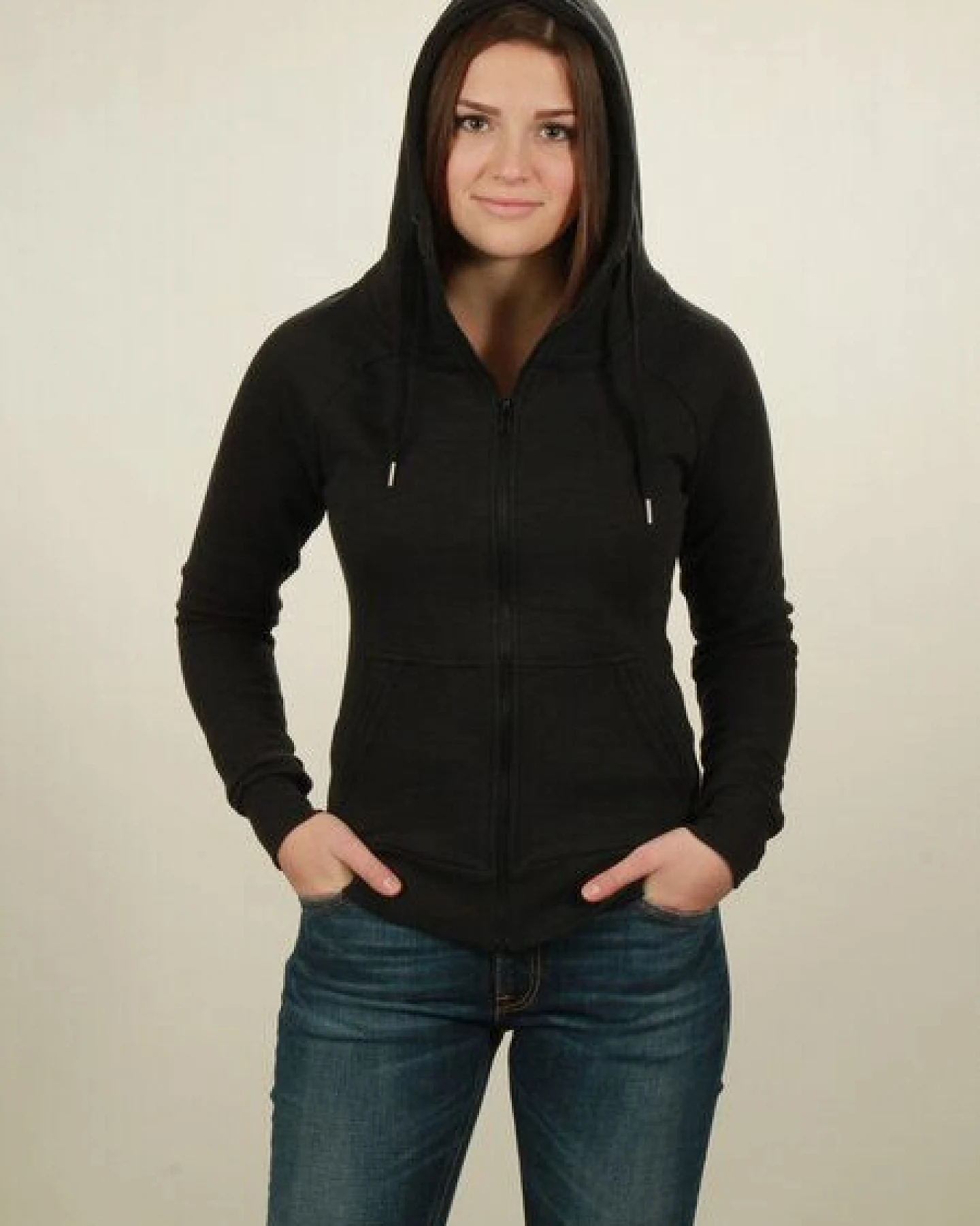 NATIVE SOULS Zip-Hoodie Damen - black – Ansicht 2