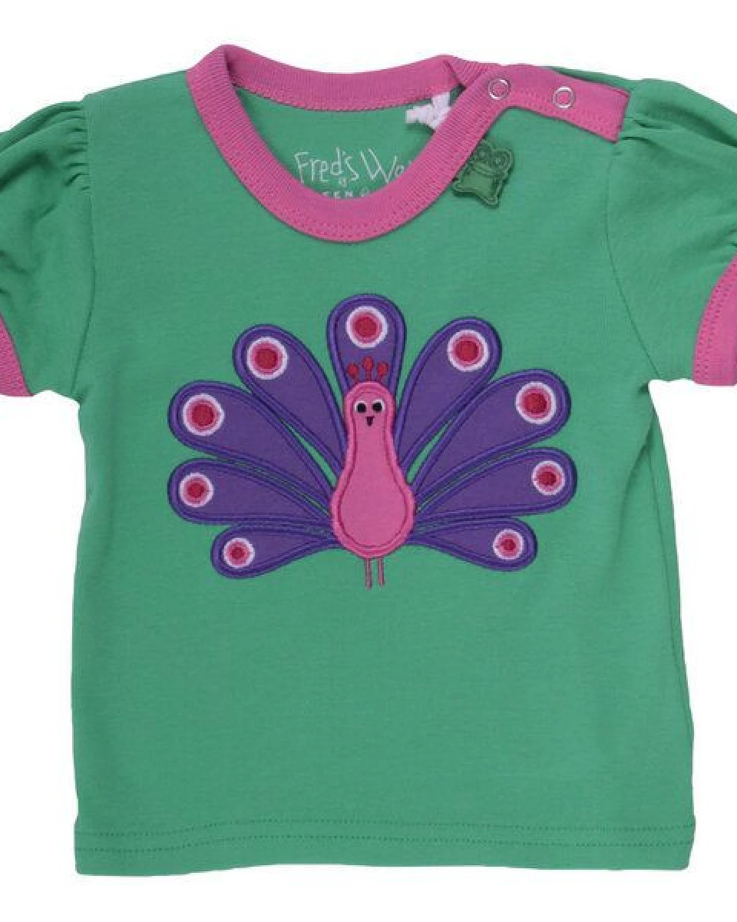 "Green Cotton" T-Shirt Pfau – Ansicht 2