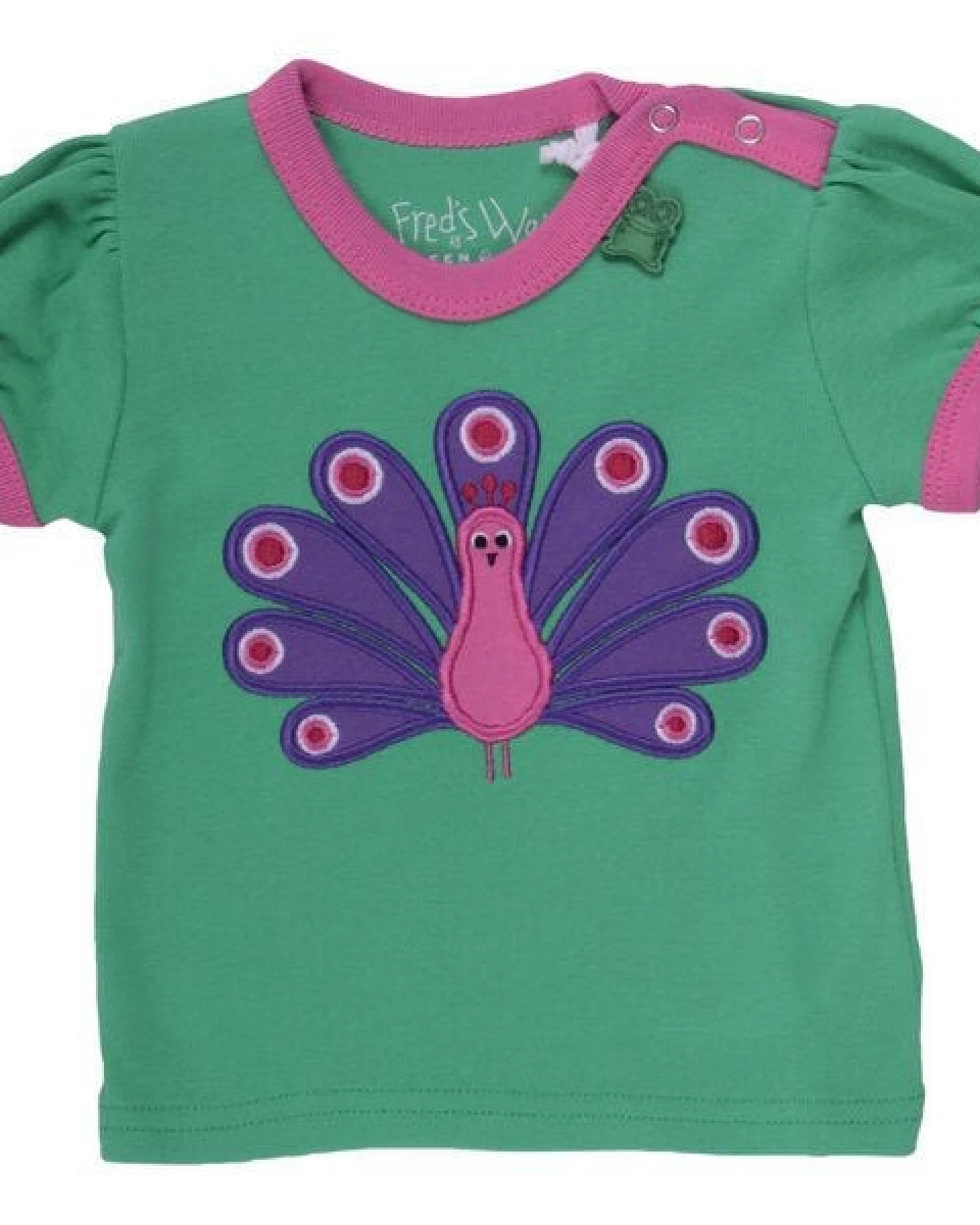 "Green Cotton" T-Shirt Pfau – Ansicht 2