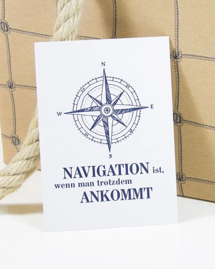 Bow & Hummingbird Postkarte Navigation