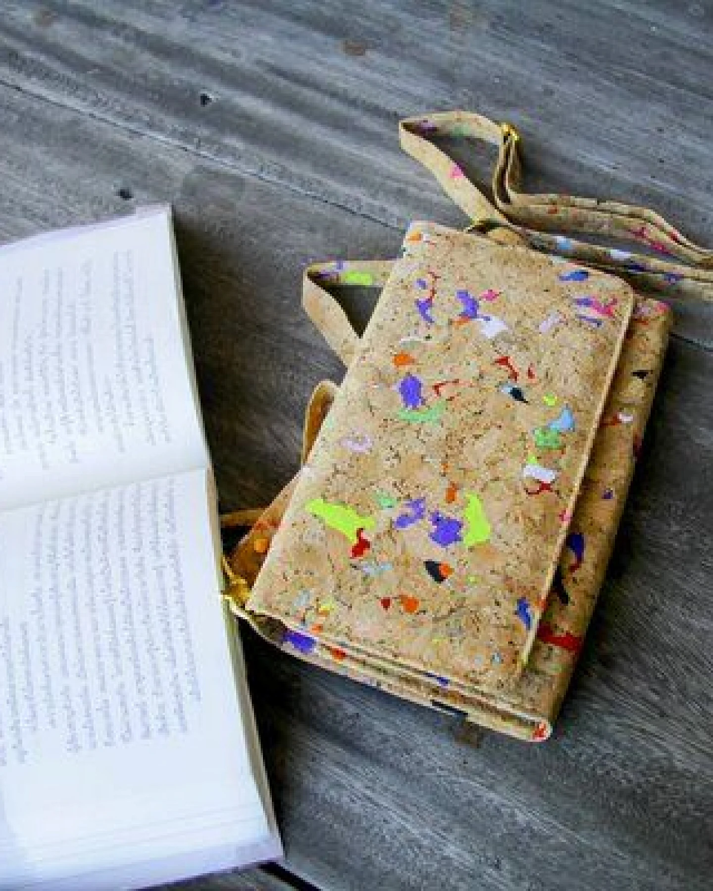 BY COPALA Portemonnaie -Vegan Recycling Kork, Farb-Akzenten, Brieftasche, Clutch – Ansicht 3