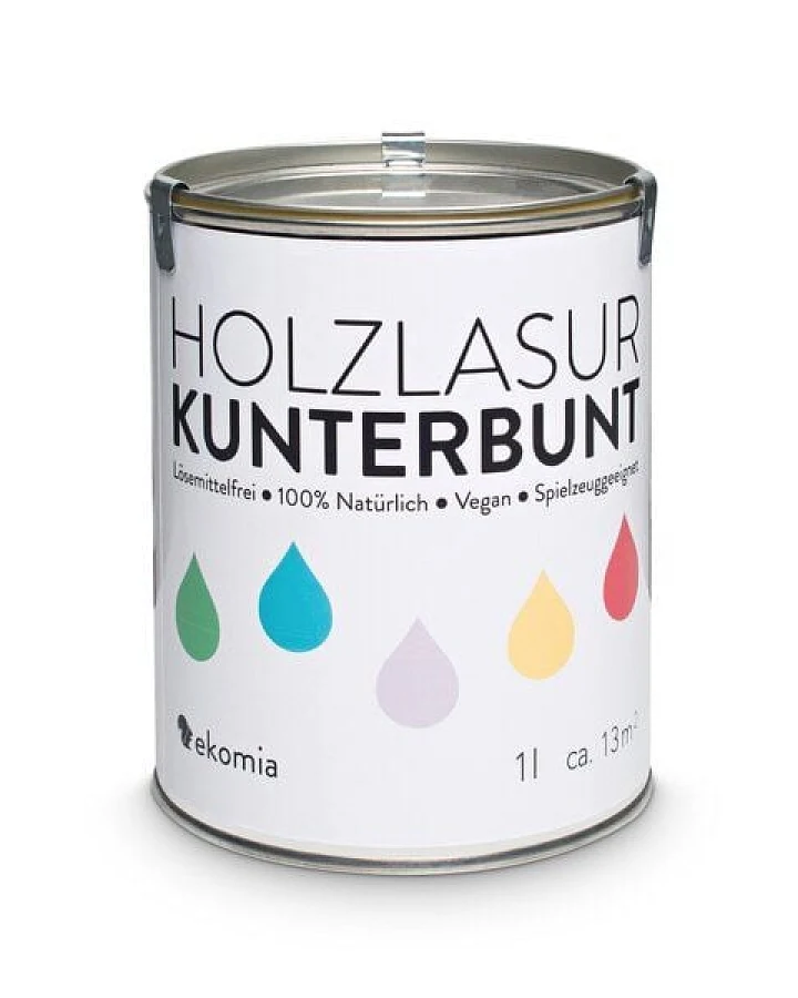 ekomia Kunterbunt Holzlasur 1l (weiß)