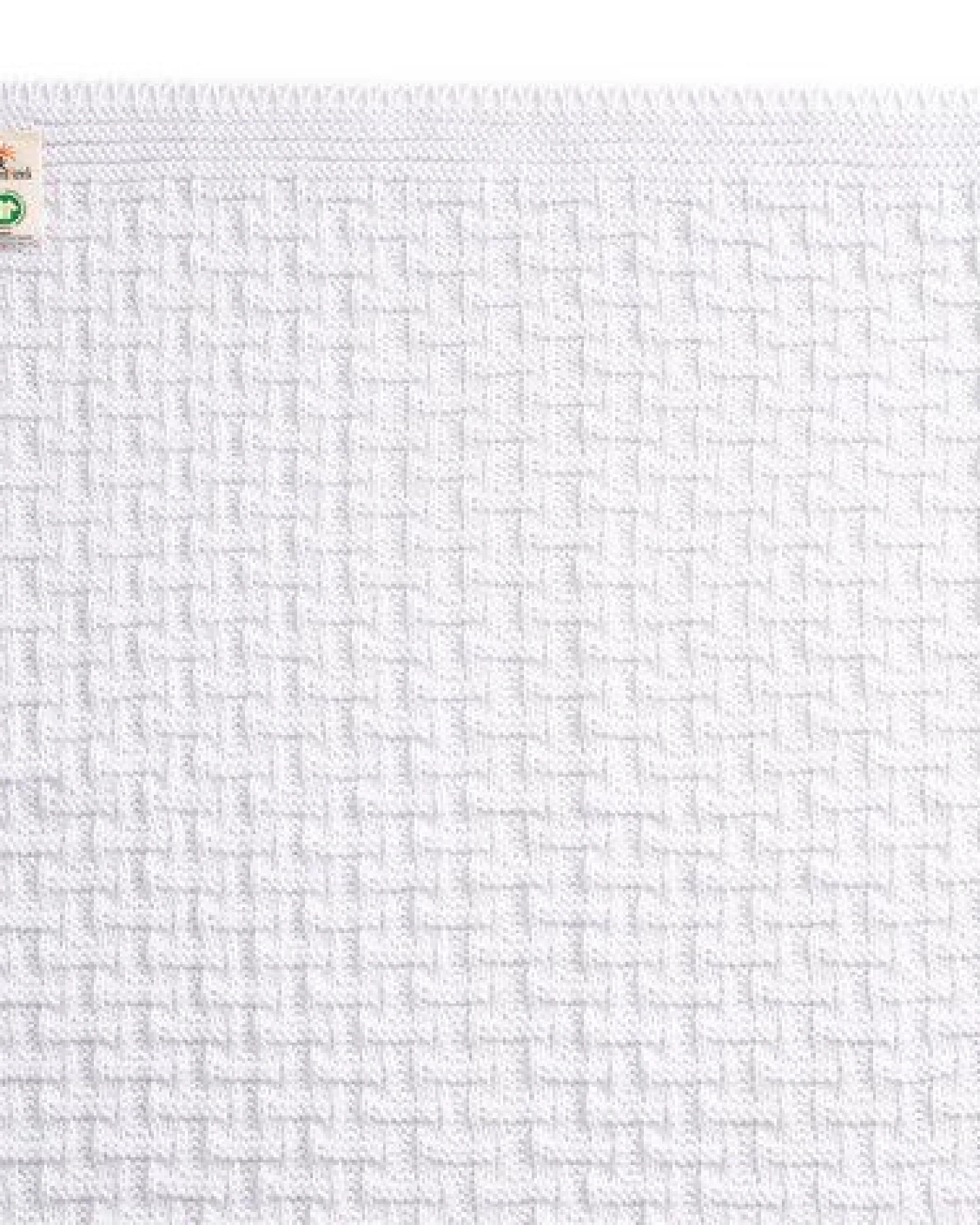 Sonnenstrick – Bio Baby-Strickdecke "Karostrickmotiv" (100 x 90 cm) Bio-Baumwolle – Ansicht 2