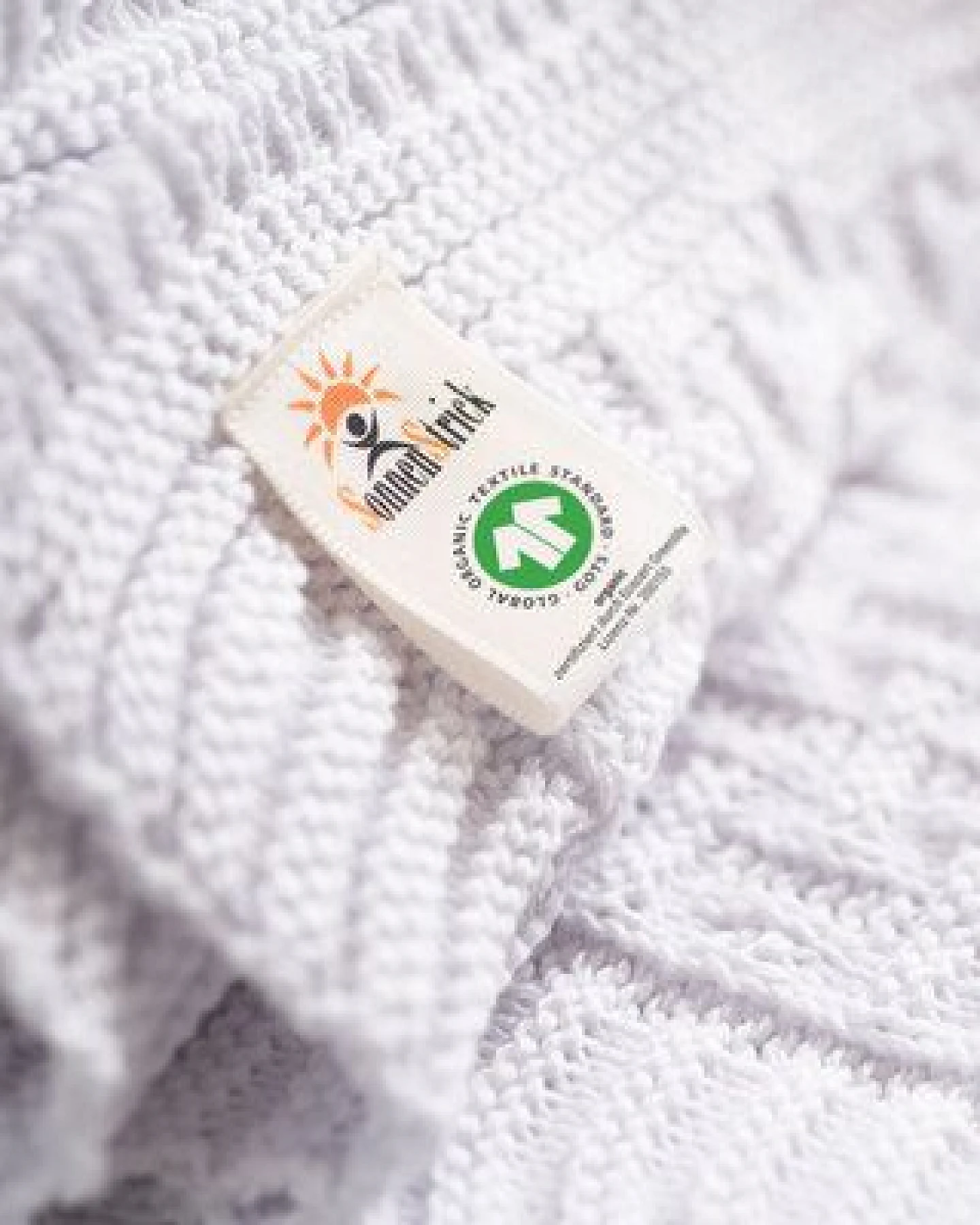 Sonnenstrick – Bio Baby-Strickdecke "Karostrickmotiv" (100 x 90 cm) Bio-Baumwolle – Ansicht 4