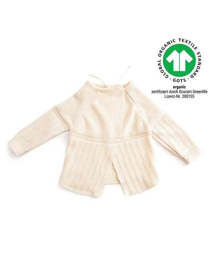 Sonnenstrick – Bio Baby-Flügelhemd / Wickeljäckchen aus Baumwolle (GOTS) Größe 50/56 (Erstlingsgröße für Neugeborene)