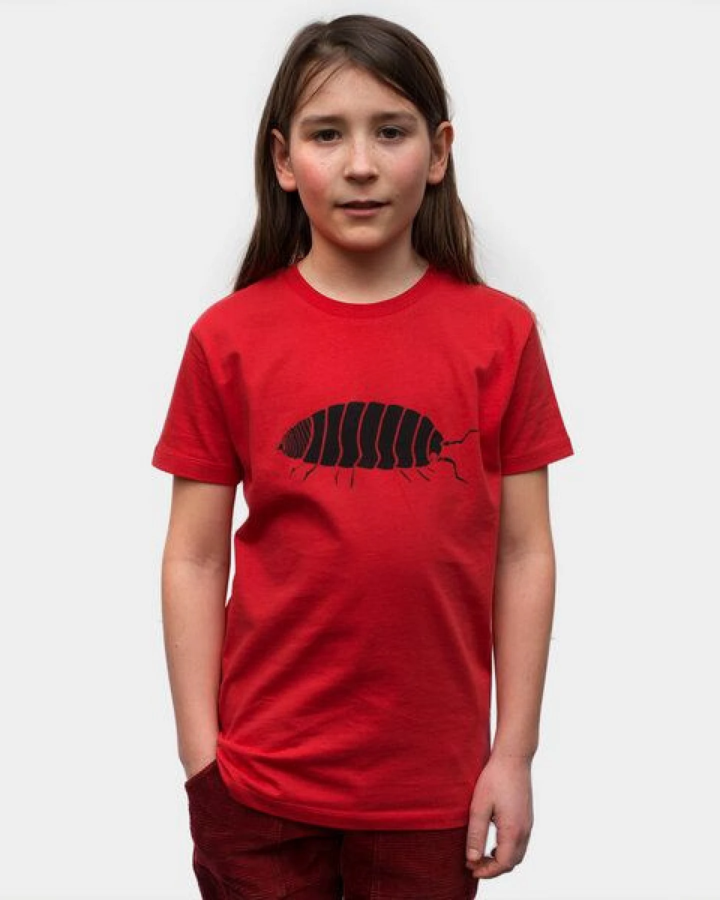 Cmig Kinder T-Shirt Greta Assel in rot – Ansicht 2