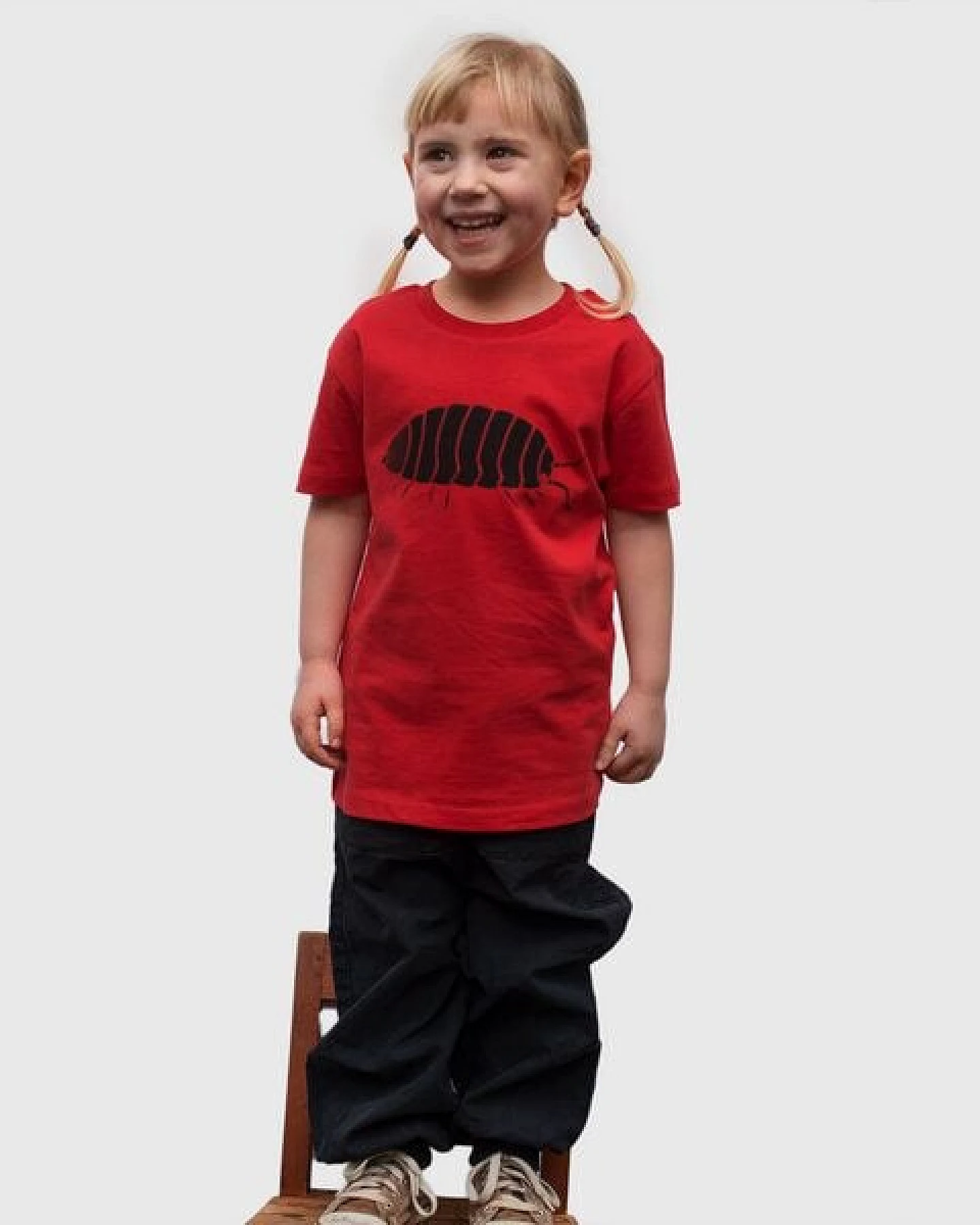 Cmig Kinder T-Shirt Greta Assel in rot – Ansicht 3