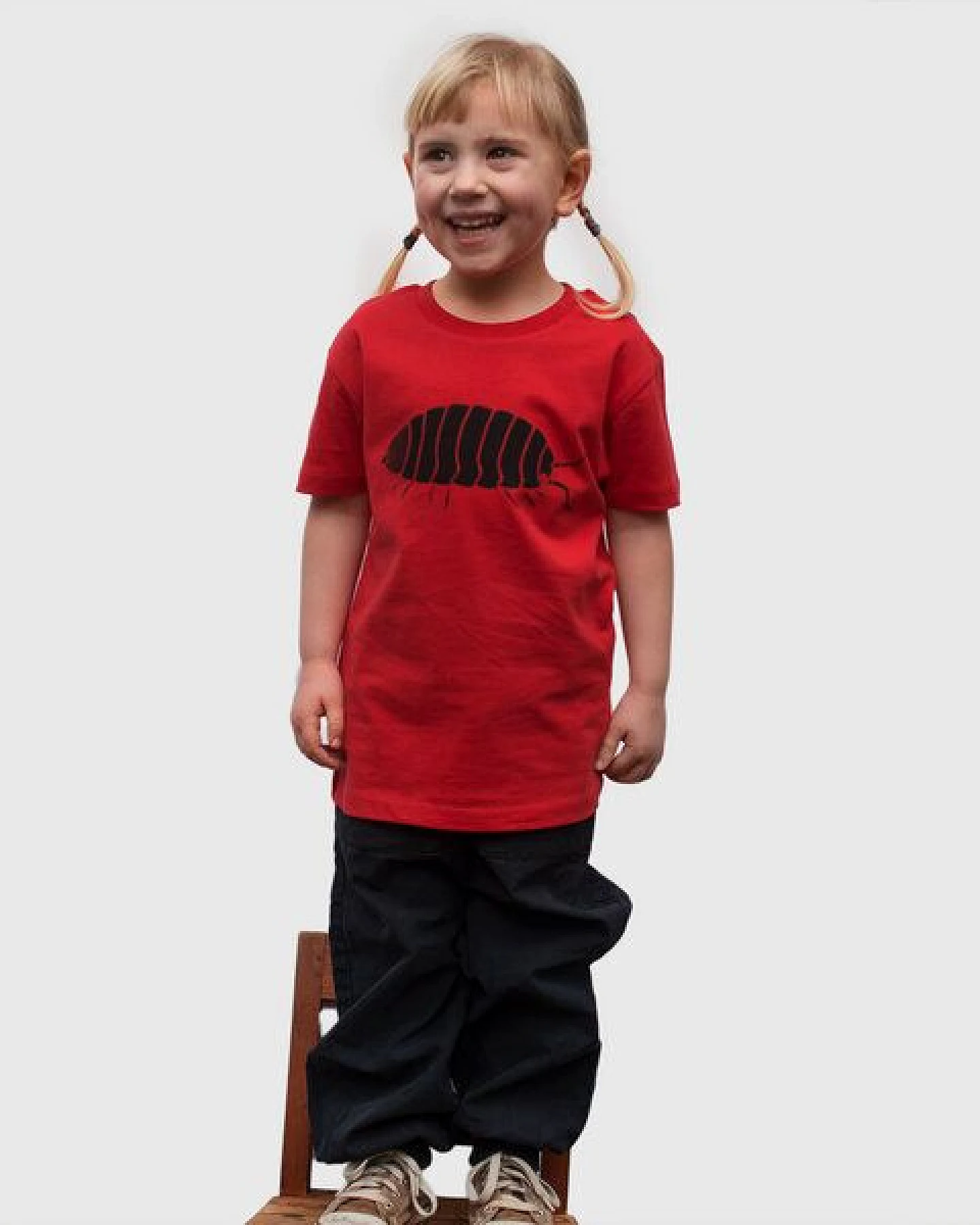 Cmig Kinder T-Shirt Greta Assel in rot – Ansicht 3