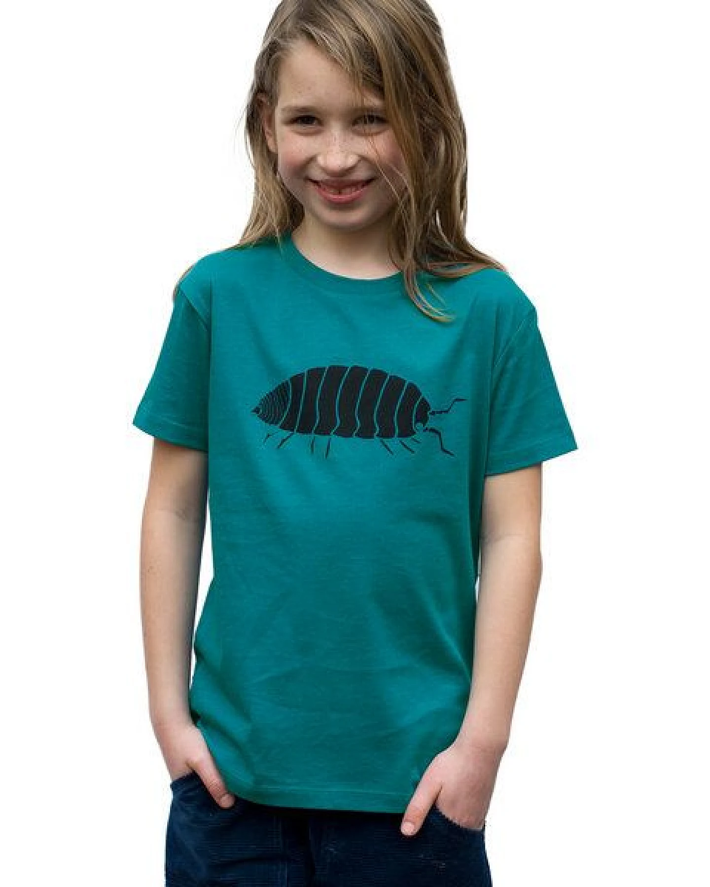 Cmig Kinder T-Shirt Greta Assel in ocean depth – Ansicht 2