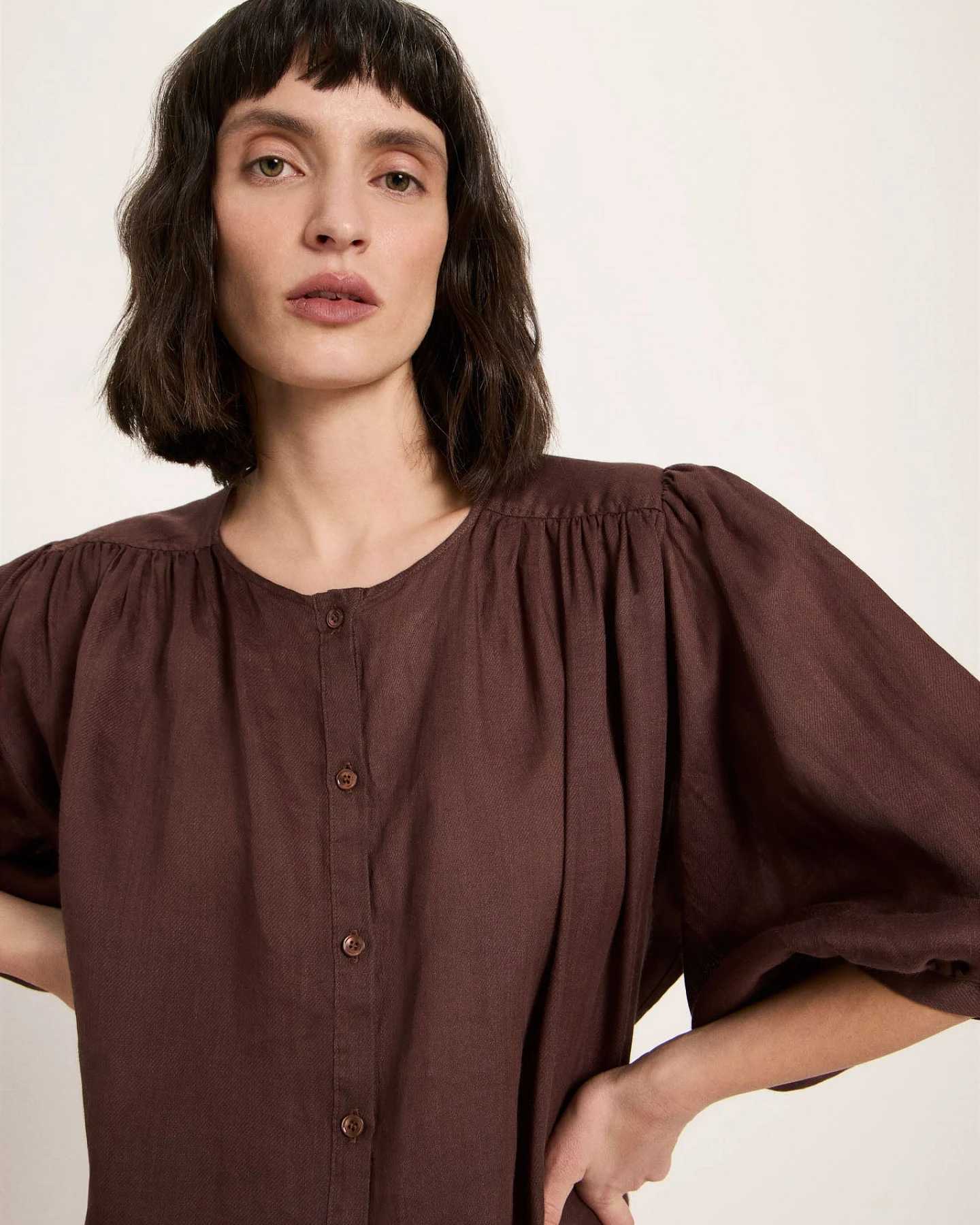 Bluse mit Kräuseln – Ansicht 2