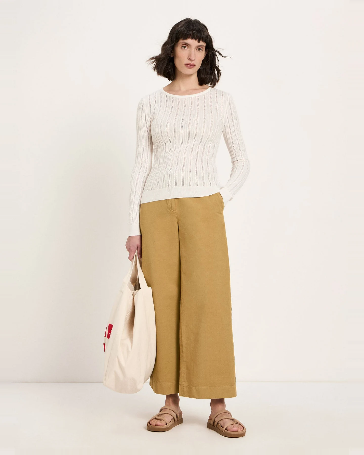 Pointelle-Pullover (GOTS) – Ansicht 3