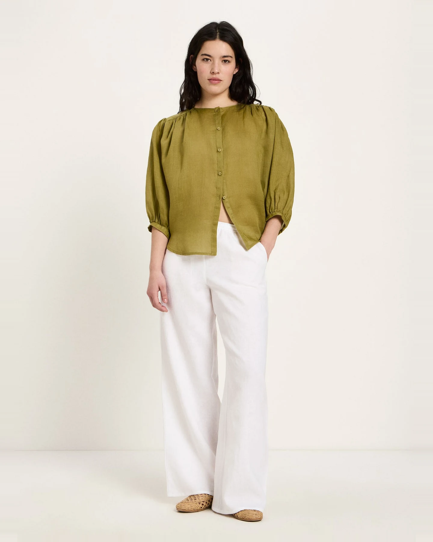 Bluse mit Kräuseln – Ansicht 3