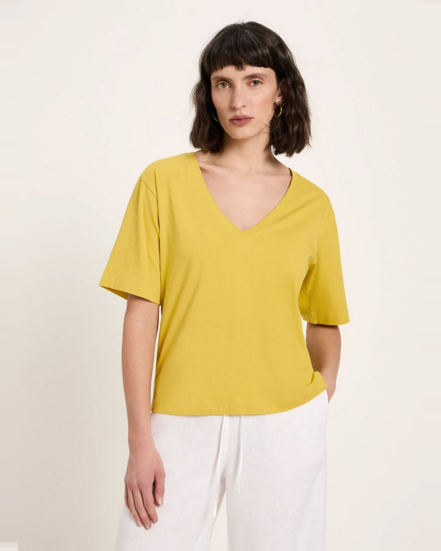 Shirt mit V-Ausschnitt (GOTS) – Ansicht 3