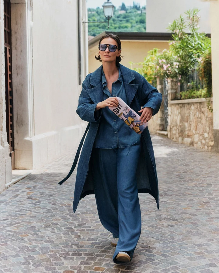 Jeans mit Bundfalte