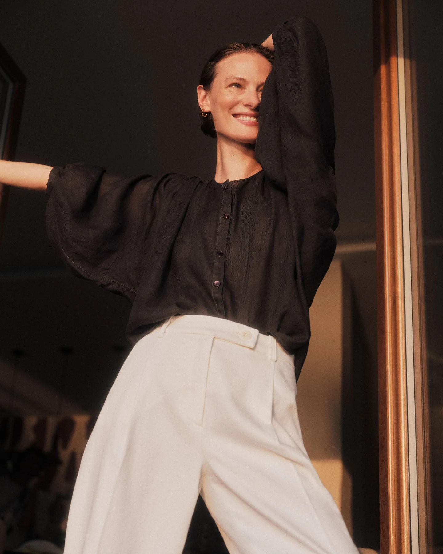 Bluse mit Kräuseln – Ansicht 3